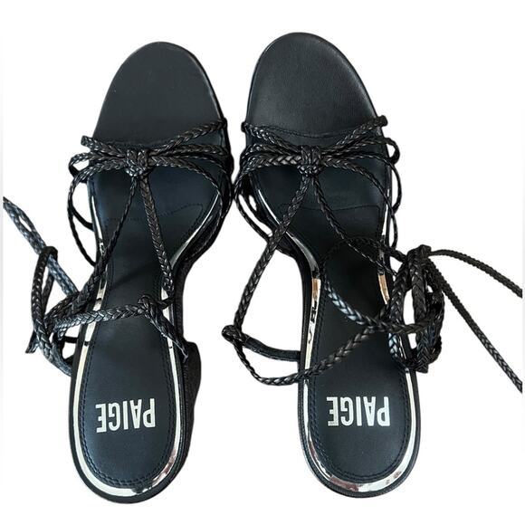 *NWOT Paige Carson Braided Ankle-Wrap Platform Espadrilles - Sz 9 - Picture 5 of 6